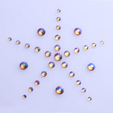 Mixed Sizes Light Colorado Topaz AB FlatBack Rhinestones For Nail Art Silver Back WholesaleRhinestone